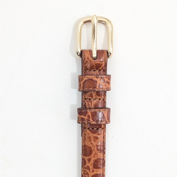 Banana Republic Women Italian Leather Belt Medium New classic style gold buckle main image 9